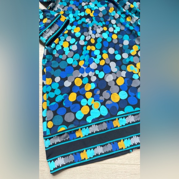 BCBG MAXAZRIA Blue Mosaic Cut-out Dress Size XXS PRELOVED EXCELLENT - Picture 5 of 6